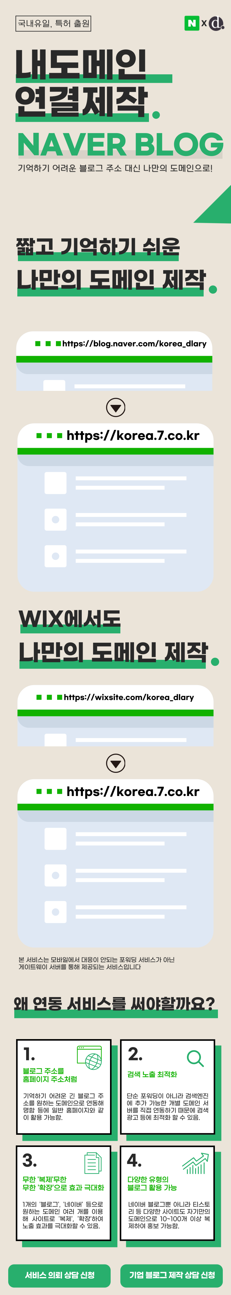 네이버블로그 도메인 서비스 페이지